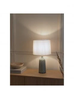 Westwing Collection Gro&szlig;e Keramik-Tischlampe Nizza in Salbeigr&uuml;n, Ø 33 x H 60 cm -Leuchten Verkaufsladen Grosse Keramik Tischlampe Nizza in Salbeigrun 4