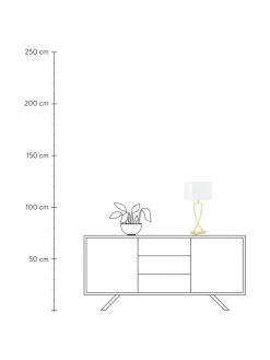 Westwing Collection Gro&szlig;e Klassische Tischlampe Vanessa in Gold, B 27 x H 52 cm -Leuchten Verkaufsladen Grosse Klassische Tischlampe Vanessa in Gold 3