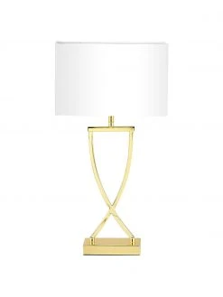 Westwing Collection Gro&szlig;e Klassische Tischlampe Vanessa in Gold, B 27 x H 52 cm -Leuchten Verkaufsladen Grosse Klassische Tischlampe Vanessa in Gold 4