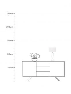 Westwing Collection Gro&szlig;e Klassische Tischlampe Vanessa in Wei&szlig;, B 27 x H 52 cm -Leuchten Verkaufsladen Grosse Klassische Tischlampe Vanessa in Weiss 2