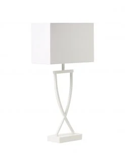 Westwing Collection Gro&szlig;e Klassische Tischlampe Vanessa in Wei&szlig;, B 27 x H 52 cm -Leuchten Verkaufsladen Grosse Klassische Tischlampe Vanessa in Weiss 3