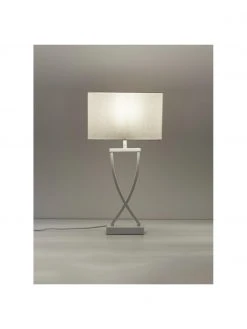 Westwing Collection Gro&szlig;e Klassische Tischlampe Vanessa in Wei&szlig;, B 27 x H 52 cm -Leuchten Verkaufsladen Grosse Klassische Tischlampe Vanessa in Weiss 4
