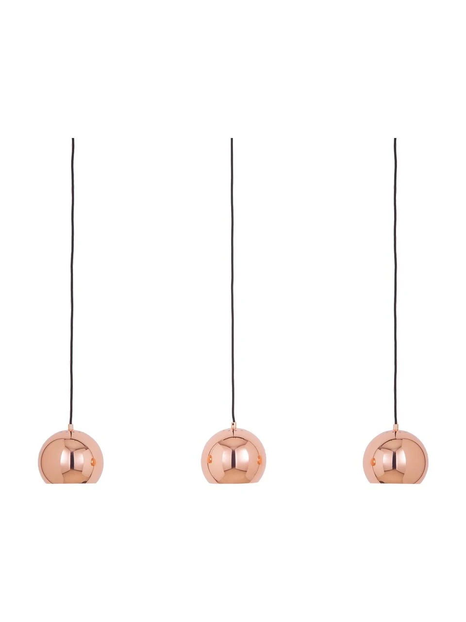 Frandsen Große Kugel-Pendelleuchte Ball in Kupferfarben, B 100 x H 18 cm 3 Frandsen Große Kugel-Pendelleuchte Ball in Kupferfarben, B 100 x H 18 cm