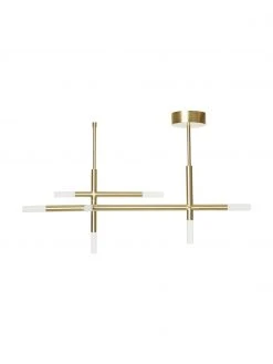 Westwing Collection Gro&szlig;e LED-Deckenleuchte Gratia in Gold, B 76 x H 50 cm