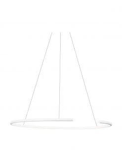 Gro&szlig;e LED-Pendelleuchte Breda in Wei&szlig;, Ø 70 x H 200 cm