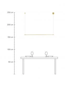 Gro&szlig;e LED-Pendelleuchte Elettra in Goldfarben, B 120 x H 2 cm -Leuchten Verkaufsladen Grosse LED Pendelleuchte Elettra in Goldfarben 2