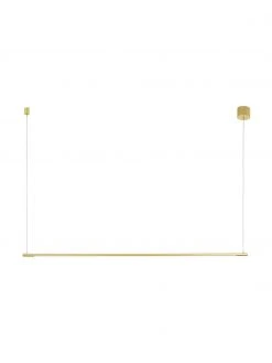 Gro&szlig;e LED-Pendelleuchte Elettra in Goldfarben, B 120 x H 2 cm -Leuchten Verkaufsladen Grosse LED Pendelleuchte Elettra in Goldfarben 3