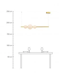 Gro&szlig;e LED-Pendelleuchte Freccia in Gold, B 131 x H 22 cm -Leuchten Verkaufsladen Grosse LED Pendelleuchte Freccia in Gold 2