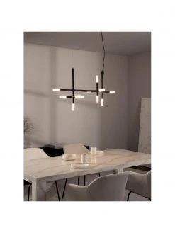 Westwing Collection Gro&szlig;e LED-Pendelleuchte Gratia in Schwarz, B 90 x H 90 cm -Leuchten Verkaufsladen Grosse LED Pendelleuchte Gratia in Schwarz 1