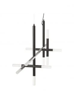 Westwing Collection Gro&szlig;e LED-Pendelleuchte Gratia in Schwarz, B 90 x H 90 cm -Leuchten Verkaufsladen Grosse LED Pendelleuchte Gratia in Schwarz 5