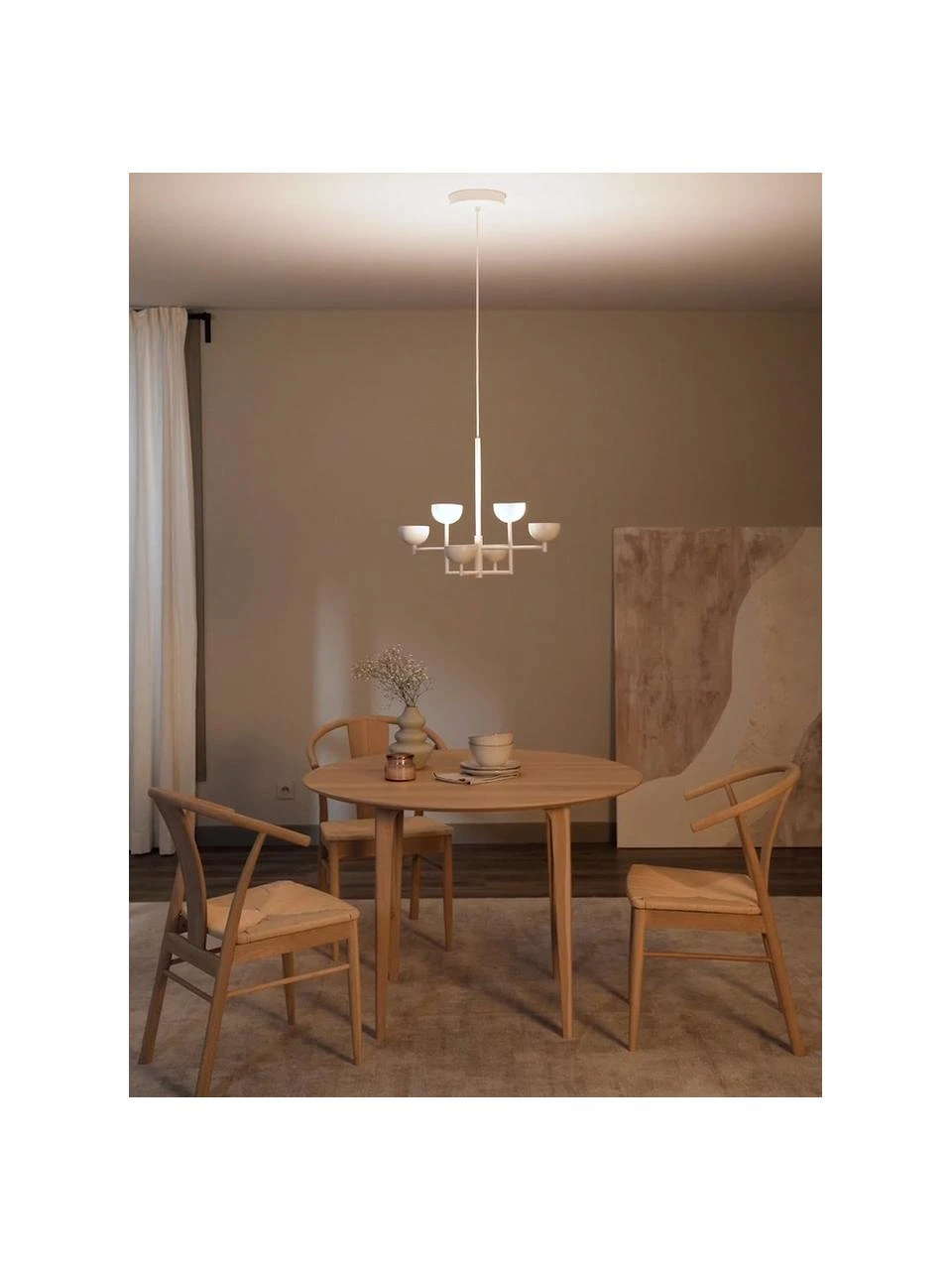 Westwing Collection Große LED-Pendelleuchte Paula in Mattweiß, B 55 x H 49 cm 5 Westwing Collection Große LED-Pendelleuchte Paula in Mattweiß, B 55 x H 49 cm – Bild 3