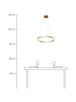 Gro&szlig;e LED-Pendelleuchte Rim in Gold, Ø 60 x H 40 cm -Leuchten Verkaufsladen Grosse LED Pendelleuchte Rim in Gold 2