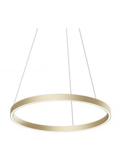 Gro&szlig;e LED-Pendelleuchte Rim in Gold, Ø 60 x H 40 cm