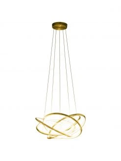 Kare Design Gro&szlig;e LED-Pendelleuchte Saturn in Gold, Ø 72 x H 75 cm -Leuchten Verkaufsladen Grosse LED Pendelleuchte Saturn in Gold 3