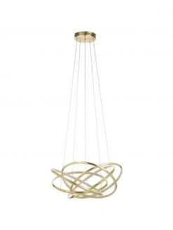 Kare Design Gro&szlig;e LED-Pendelleuchte Saturn in Gold, Ø 72 x H 75 cm -Leuchten Verkaufsladen Grosse LED Pendelleuchte Saturn in Gold 4