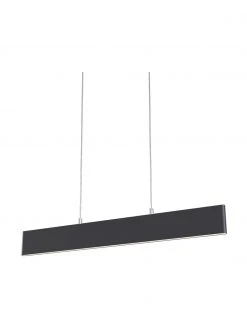 Gro&szlig;e LED-Pendelleuchte Step in Schwarz, B 91 x H 20 cm