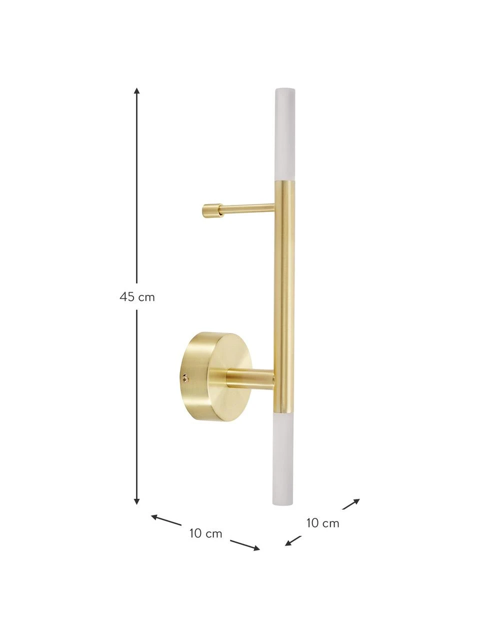 Westwing Collection Große LED-Wandleuchte Gratia in Gold, B 10 x H 45 cm 5 Westwing Collection Große LED-Wandleuchte Gratia in Gold, B 10 x H 45 cm – Bild 3