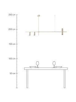 Westwing Collection Gro&szlig;e Moderne Pendelleuchte Cassandra in Beige, B 143 x H 73 cm -Leuchten Verkaufsladen Grosse Moderne Pendelleuchte Cassandra in Beige 2