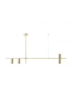 Westwing Collection Gro&szlig;e Moderne Pendelleuchte Cassandra in Messingfarben, B 143 x H 73 cm