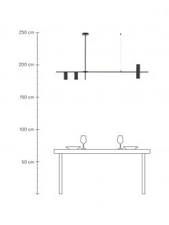 Westwing Collection Gro&szlig;e Moderne Pendelleuchte Cassandra in Schwarz, B 143 x H 73 cm -Leuchten Verkaufsladen Grosse Moderne Pendelleuchte Cassandra in Schwarz 3