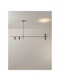 Westwing Collection Gro&szlig;e Moderne Pendelleuchte Cassandra in Silber, B 143 x H 73 cm -Leuchten Verkaufsladen Grosse Moderne Pendelleuchte Cassandra in Silber 3