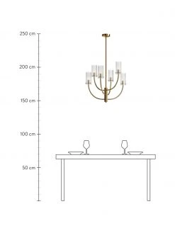 Gro&szlig;e Pendelleuchte Arco in Gold, Ø 61 x H 67 cm -Leuchten Verkaufsladen Grosse Pendelleuchte Arco in Gold 2