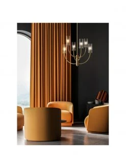 Gro&szlig;e Pendelleuchte Arco in Gold, Ø 61 x H 67 cm -Leuchten Verkaufsladen Grosse Pendelleuchte Arco in Gold 4