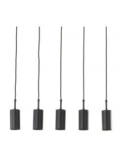 Westwing Collection Gro&szlig;e Pendelleuchte Arvo in Schwarz, B 75 cm x H 120 cm