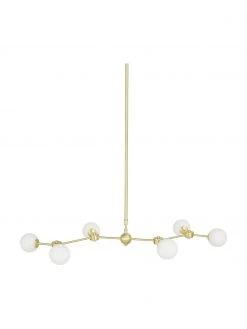 Westwing Collection Gro&szlig;e Pendelleuchte Aurelia in Gold, B 110 x H 60 cm