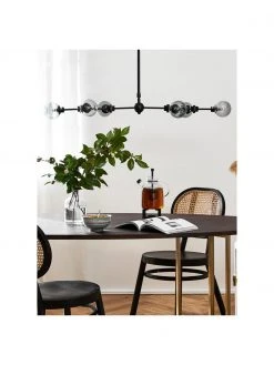 Westwing Collection Gro&szlig;e Pendelleuchte Aurelia in Schwarz, B 110 x H 60 cm -Leuchten Verkaufsladen Grosse Pendelleuchte Aurelia in Schwarz 2