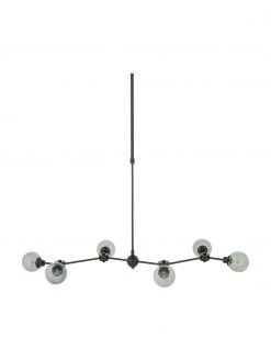 Westwing Collection Gro&szlig;e Pendelleuchte Aurelia in Schwarz, B 110 x H 60 cm