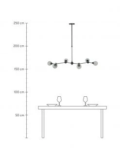 Westwing Collection Gro&szlig;e Pendelleuchte Aurelia in Schwarz, B 110 x H 60 cm -Leuchten Verkaufsladen Grosse Pendelleuchte Aurelia in Schwarz 3