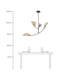 Westwing Collection Gro&szlig;e Pendelleuchte Freja aus Wiener Geflecht, B 112 x H 89 cm -Leuchten Verkaufsladen Grosse Pendelleuchte Freja aus Wiener Geflecht 3