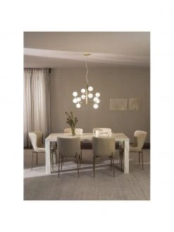 Westwing Collection Gro&szlig;e Pendelleuchte Grover mit Glaskugeln in Gold, Ø 70 x H 56 cm -Leuchten Verkaufsladen Grosse Pendelleuchte Grover mit Glaskugeln in Gold 4