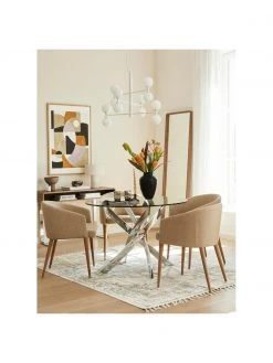 Westwing Collection Gro&szlig;e Pendelleuchte Grover mit Glaskugeln in Wei&szlig;, Ø 70 x H 56 cm -Leuchten Verkaufsladen Grosse Pendelleuchte Grover mit Glaskugeln in Weiss 3