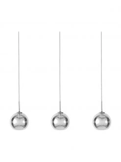 Westwing Collection Gro&szlig;e Pendelleuchte Hamilton in Chrom, B 81 x H 13 cm