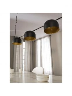 Westwing Collection Gro&szlig;e Pendelleuchte Joel mit Gold-Dekor, B 127 x H 15 cm -Leuchten Verkaufsladen Grosse Pendelleuchte Joel mit Gold Dekor 2