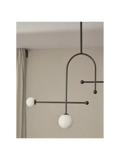 Westwing Collection Gro&szlig;e Pendelleuchte Otis aus Opalglas, B 82 x H 120 cm -Leuchten Verkaufsladen Grosse Pendelleuchte Otis aus Opalglas 3