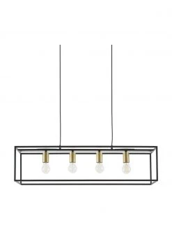 Lucide Gro&szlig;e Pendelleuchte Ruben im Industrial-Style, B 92 x H 22 cm