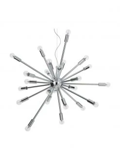 Westwing Collection Gro&szlig;e Pendelleuchte Spike in Chrom, Ø 90 cm -Leuchten Verkaufsladen Grosse Pendelleuchte Spike in Chrom 3