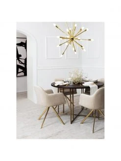 Westwing Collection Gro&szlig;e Pendelleuchte Spike in Gold, Ø 90 cm -Leuchten Verkaufsladen Grosse Pendelleuchte Spike in Gold 2