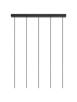 Nordlux Gro&szlig;e Pendelleuchte Tilo in Schwarz mit Holzdekor, B 81 x H 25 cm -Leuchten Verkaufsladen Grosse Pendelleuchte Tilo in Schwarz mit Holzdekor 4