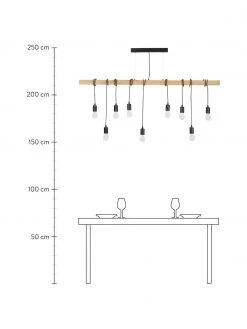 Gro&szlig;e Pendelleuchte Townshend aus Holz, B 150 x T 10 cmNur noch wenige verfügbar -Leuchten Verkaufsladen Grosse Pendelleuchte Townshend aus Holz 2