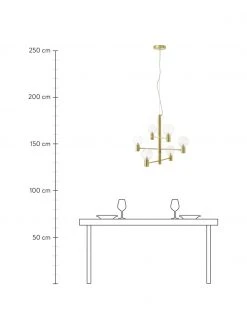 Westwing Collection Gro&szlig;e Pendelleuchte Unique mit Glaskugeln, Ø 60 x H 54 cm -Leuchten Verkaufsladen Grosse Pendelleuchte Unique mit Glaskugeln 3