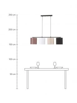 Gro&szlig;e Pendelleuchte Valiz mit Stoffschirmen, B 110 x H 22 cm -Leuchten Verkaufsladen Grosse Pendelleuchte Valiz mit Stoffschirmen 3