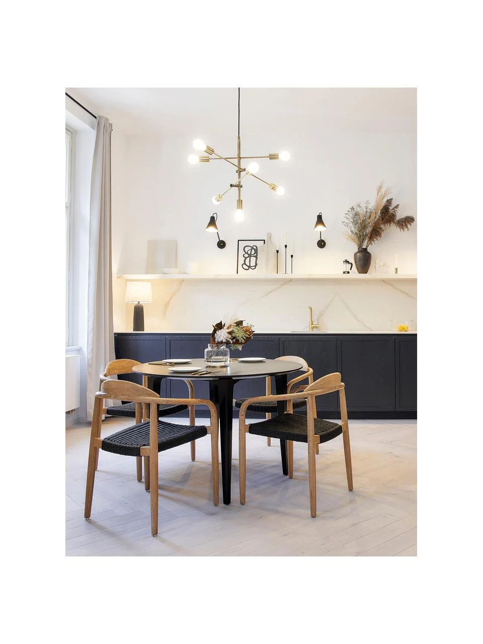 Westwing Collection Große Pendelleuchte Venja in Messing, Ø 84 cm 4 Westwing Collection Große Pendelleuchte Venja in Messing, Ø 84 cm – Bild 2