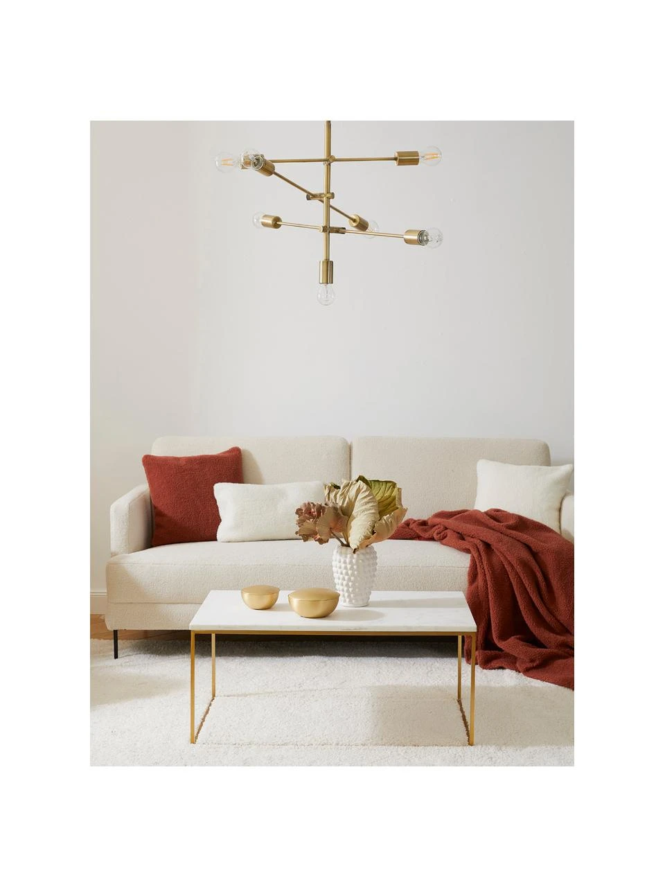 Westwing Collection Große Pendelleuchte Venja in Messing, Ø 84 cm 5 Westwing Collection Große Pendelleuchte Venja in Messing, Ø 84 cm – Bild 3