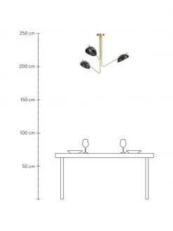 Westwing Collection Große Retro-Deckenleuchte Johan, Ø 75 x H 50 cm 12 Westwing Collection Große Retro-Deckenleuchte Johan, Ø 75 x H 50 cm -Leuchten Verkaufsladen Grosse Retro Deckenleuchte Johan 10