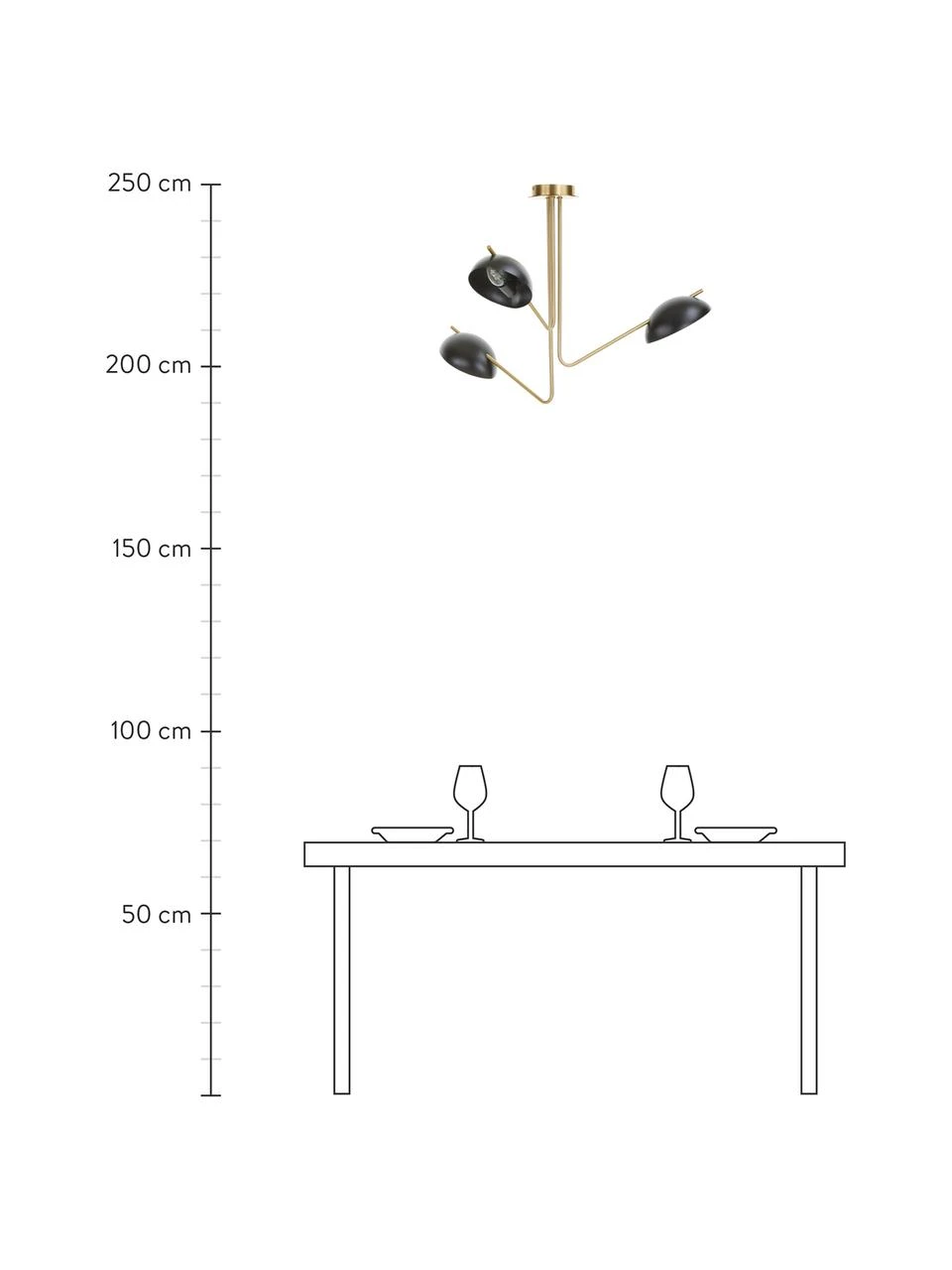 Westwing Collection Große Retro-Deckenleuchte Johan, Ø 75 x H 50 cm 7 Westwing Collection Große Retro-Deckenleuchte Johan, Ø 75 x H 50 cm – Bild 5