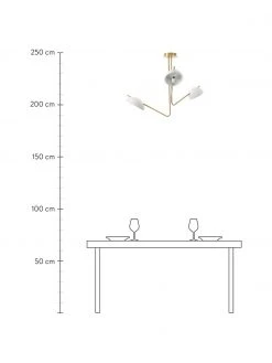 Westwing Collection Gro&szlig;e Retro-Deckenleuchte Johan, Ø 75 x H 50 cm -Leuchten Verkaufsladen Grosse Retro Deckenleuchte Johan 14